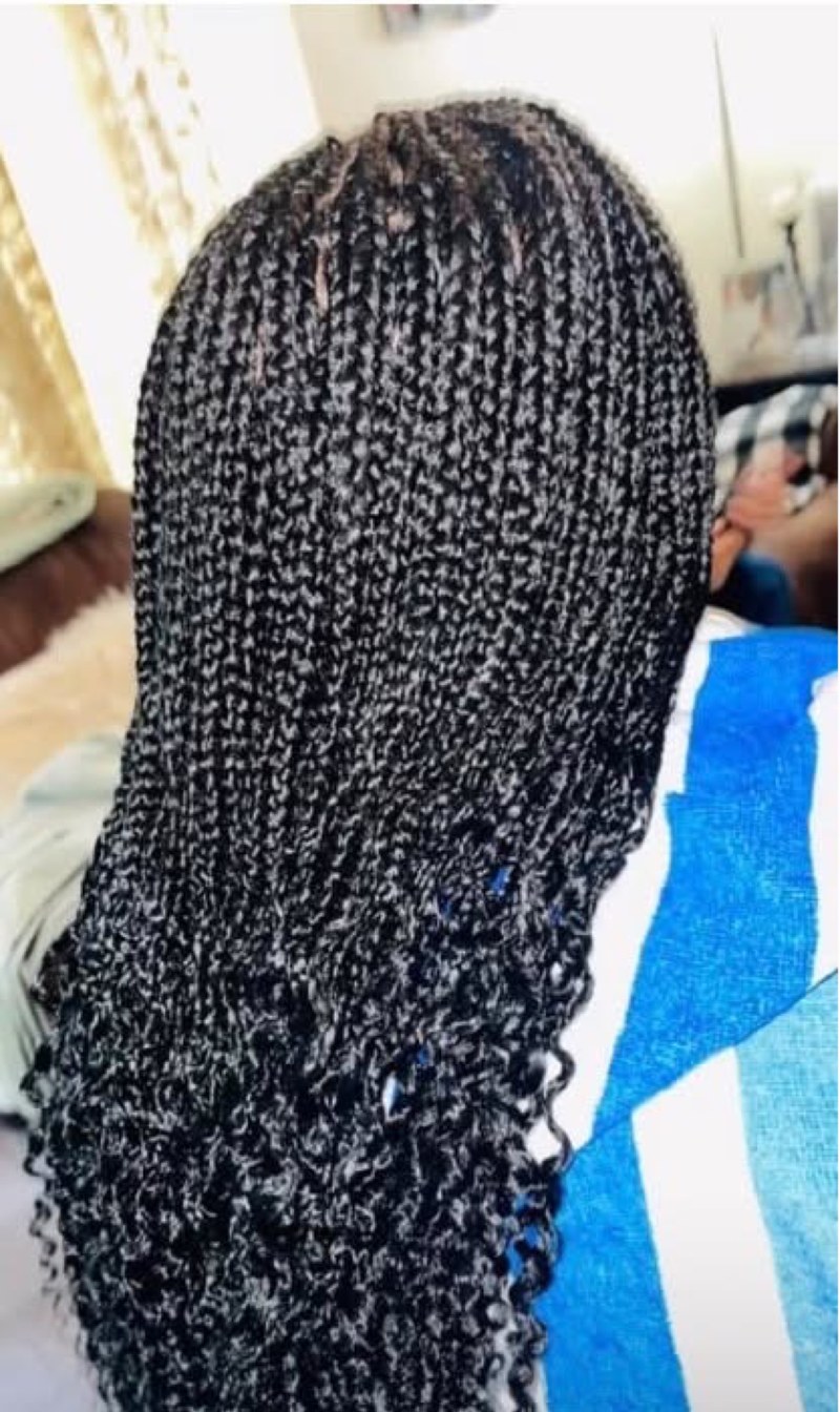 Micro braids, back view